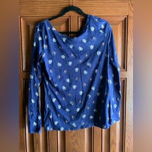 Hinge boat neck long sleeve shirt size medium Nordstrom’s lower back